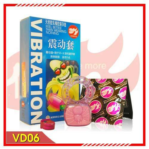 Nhẫn rung tình yêu silicon Banana - VD06