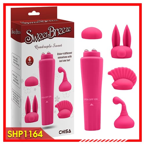 Sweet Breeze – Máy Rung Sextoy 3 Đầu Phụ Đa Năng - SHP1164