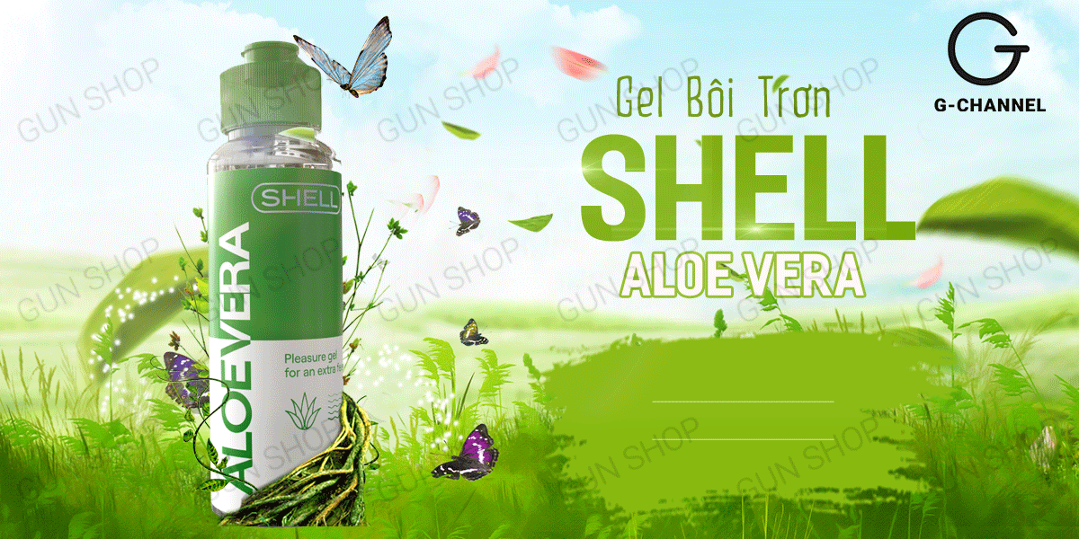 Gel bôi trơn lô hội chính hãng Shell Aloe Vera 100ml ẩm mượt an toàn Gel bôi trơn lô hội chính hãng Shell Aloe Vera 100ml ẩm mượt an toàn