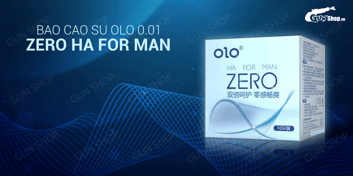 Bao cao su OLO 0.01 siêu mỏng, gel bôi trơn nhiều, hộp 10 cái
