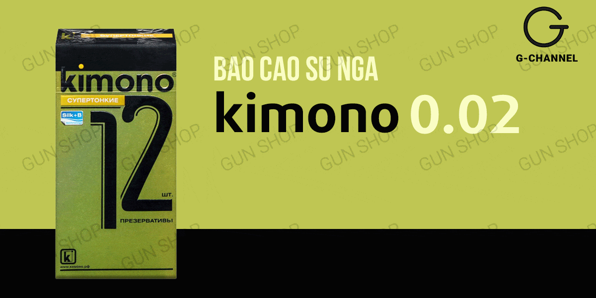 Bao cao su Kimono Vàng siêu mỏng 0.02mm, an toàn, hương thơm, hộp 12 cái Bao cao su Kimono Vàng siêu mỏng 0.02mm, an toàn, hương thơm, hộp 12 cái
