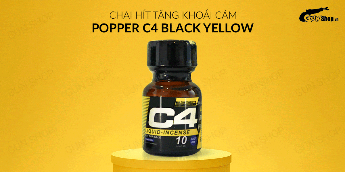 Popper C4 Yellow 10ml USA chính hãng tăng khoái cảm mạnh Popper C4 Yellow 10ml USA chính hãng tăng khoái cảm mạnh
