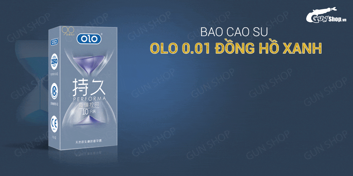 Bao cao su OLO 0.01 Hộp 10 Kéo dài thời gian Hương Vani