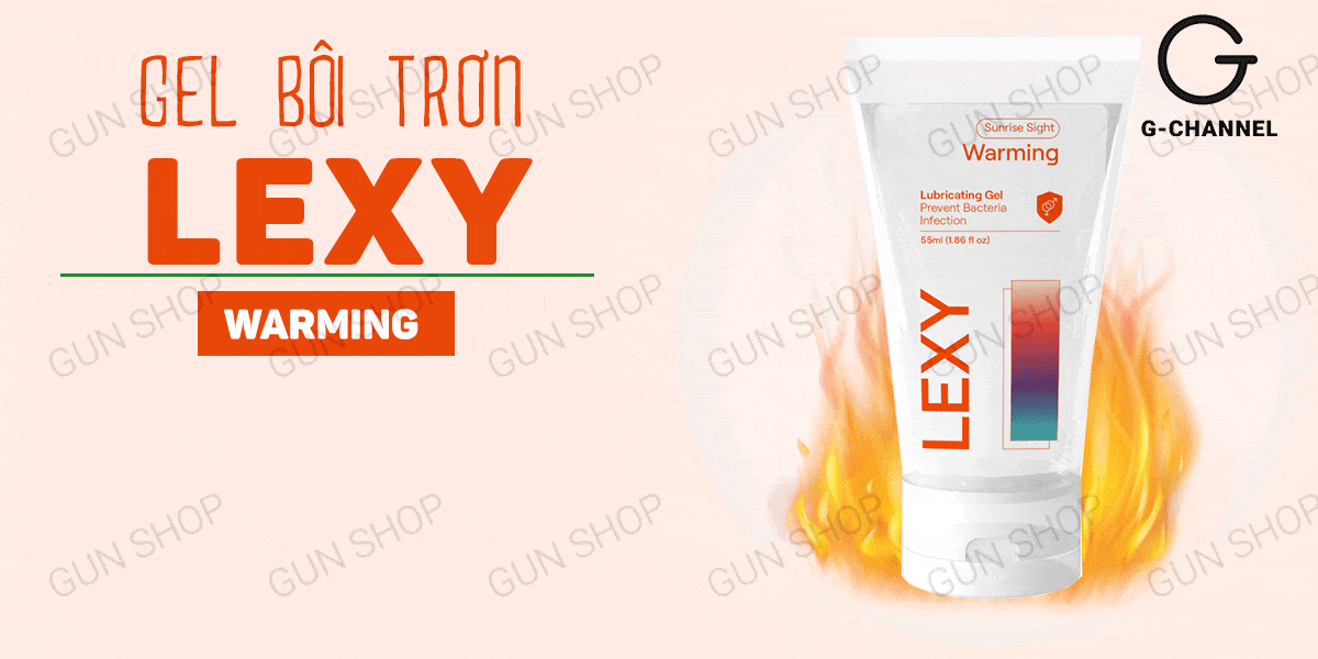 Gel bôi trơn ấm nóng Lexy 55ml, tăng khoái cảm, an toàn Gel bôi trơn ấm nóng Lexy 55ml, tăng khoái cảm, an toàn