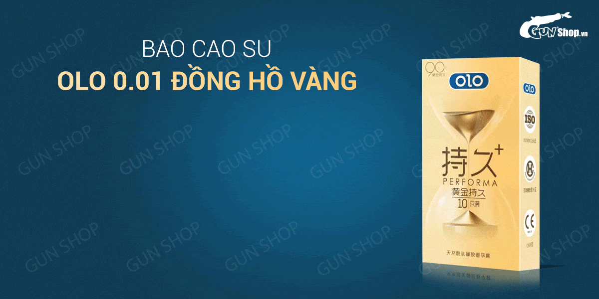 Bao cao su OLO 0.01 Đồng Hồ Vàng kéo dài thời gian an toàn hộp 10 Bao cao su OLO 0.01 Đồng Hồ Vàng kéo dài thời gian an toàn hộp 10