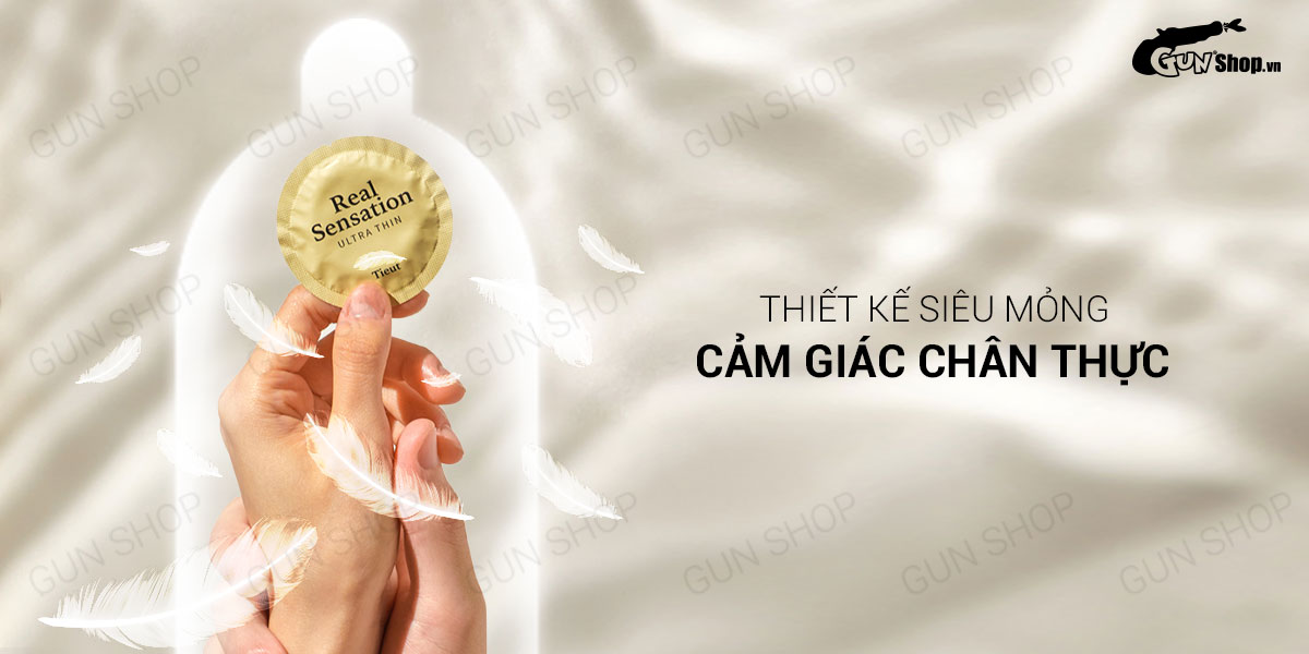 Bao cao su Real Sensation ultra mỏng an toàn thoải mái hộp 12 Bao cao su Real Sensation ultra mỏng an toàn thoải mái hộp 12
