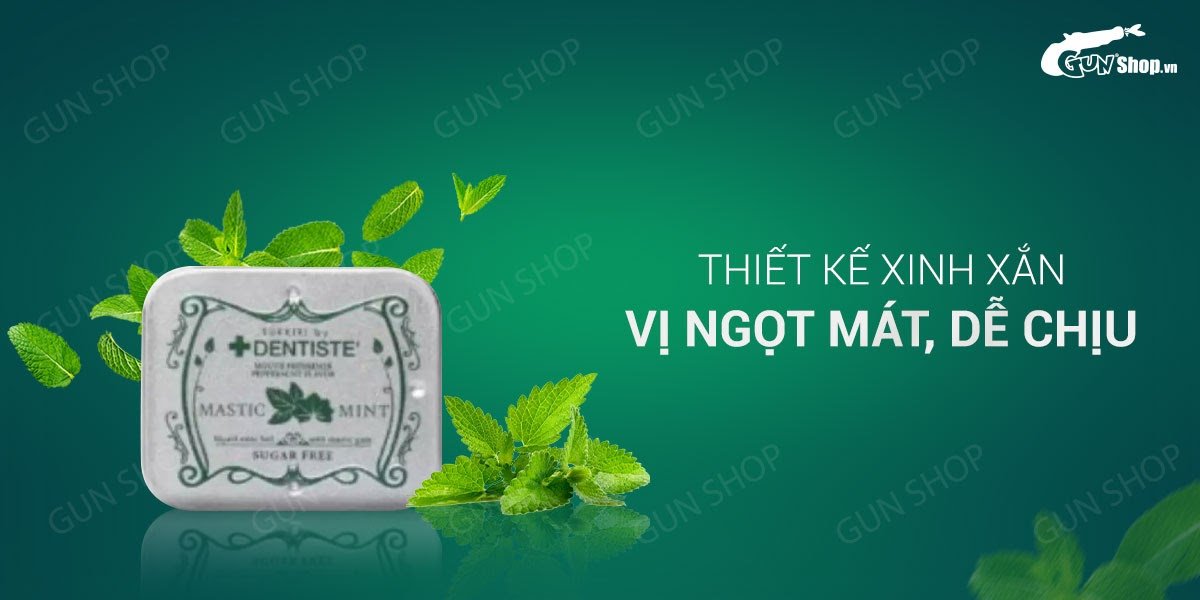 Kẹo ngậm BJ Mastic Mint bạc hà the mát tăng khoái cảm yêu đương