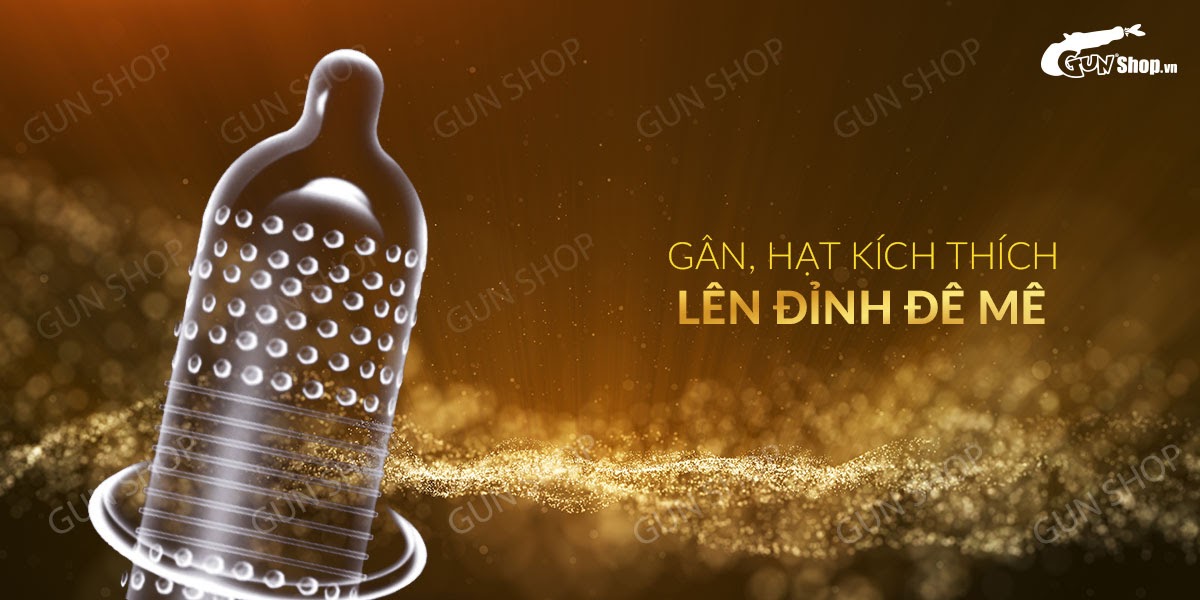 Bao cao su OLO 0.01 Vàng siêu mỏng gân hạt hộp 10 cái tăng khoái cảm Bao cao su OLO 0.01 Vàng siêu mỏng gân hạt hộp 10 cái tăng khoái cảm