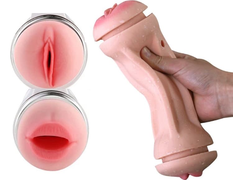 Âm đạo giả Snail Cup 2 đầu gắn tường tiện lợi kích thích thật