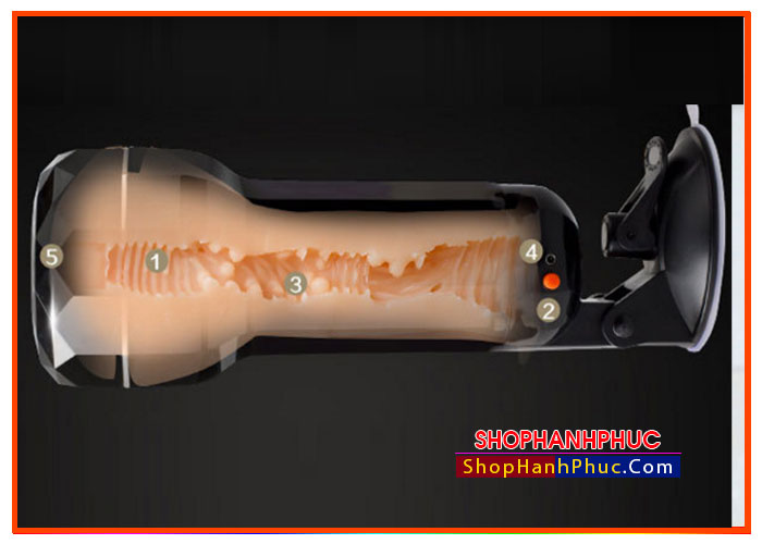 Âm đạo giả giống thật đa năng gắn tường kích thích mạnh SHP760