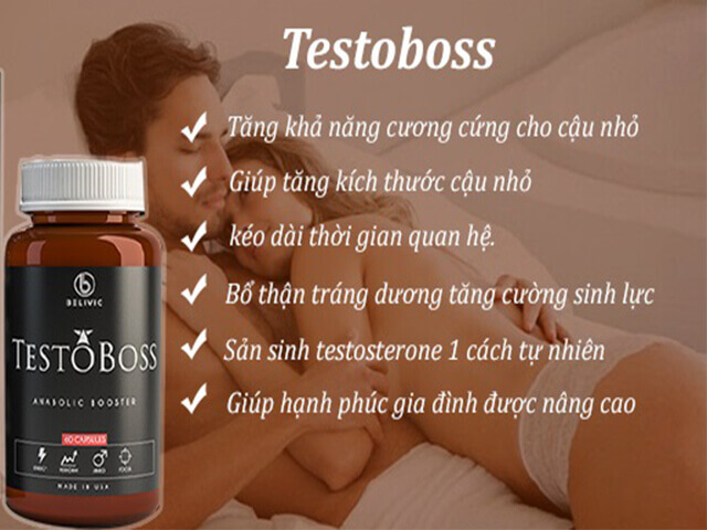 Thuốc Testoboss USA chính hãng tăng cường sinh lý nam mạnh mẽ