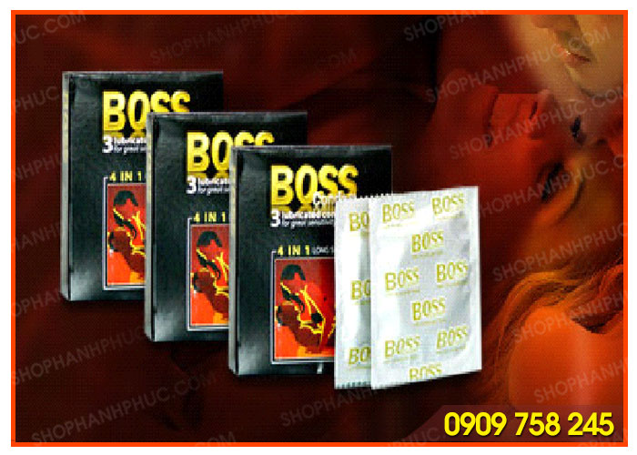 Bao cao su Boss siêu mỏng kéo dài thời gian tăng khoái cảm Bao cao su Boss siêu mỏng kéo dài thời gian tăng khoái cảm