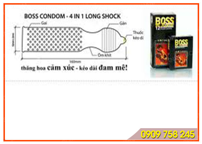 Bao cao su Boss siêu mỏng kéo dài thời gian tăng khoái cảm Bao cao su Boss siêu mỏng kéo dài thời gian tăng khoái cảm