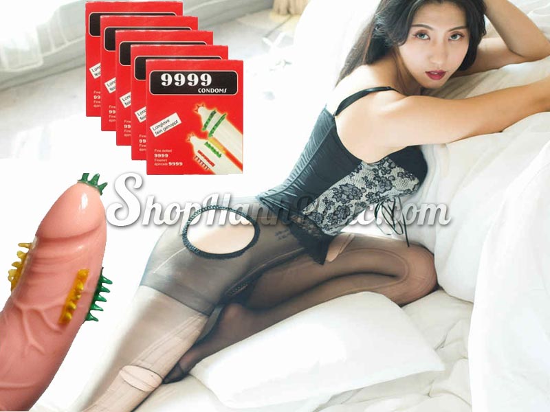 Bao cao su có râu 4 con 9 tăng khoái cảm đỉnh điểm an toàn