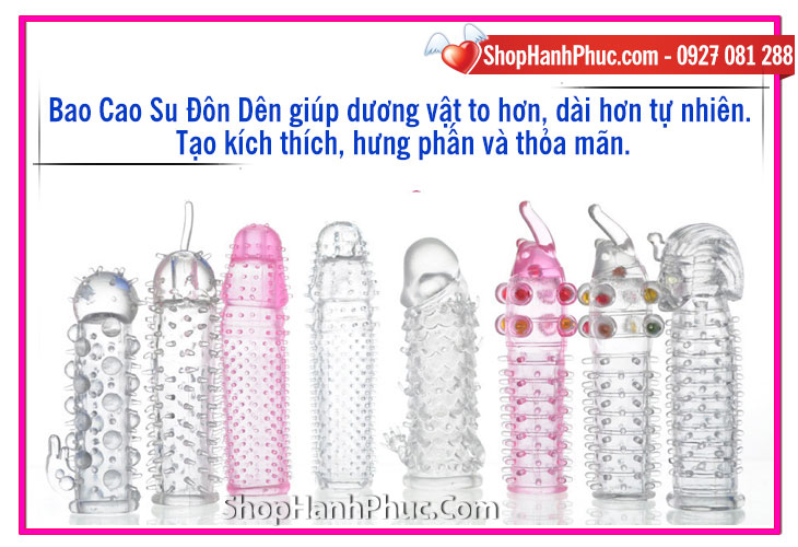 Bao cao su đôn dên lưới siêu to tăng khoái cảm SHP91 giá tốt