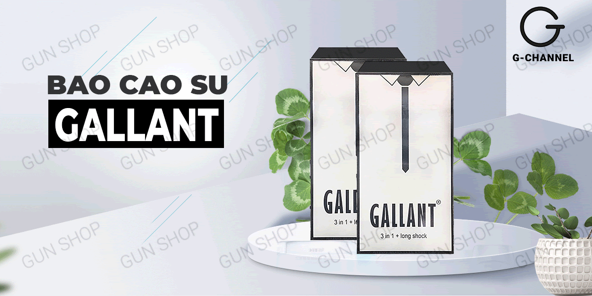 Bao cao su Gallant 3 trong 1 siêu mỏng kéo dài thời gian hộp 10 cái Bao cao su Gallant 3 trong 1 siêu mỏng kéo dài thời gian hộp 10 cái