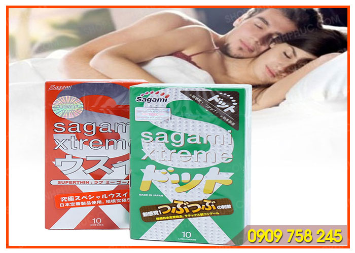 Bao cao su Sagami siêu mỏng kéo dài thời gian an toàn dễ chịu