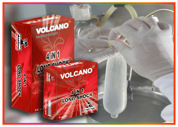 Bao cao su Volcano 4 in 1 gân gai kéo dài thời gian yêu an toàn