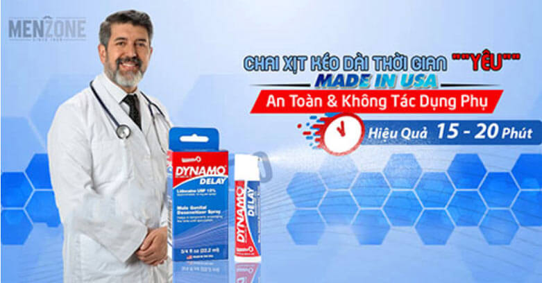 Chai xịt Dynamo Delay Mỹ 22ml Kéo dài cơ hội cực đỉnh