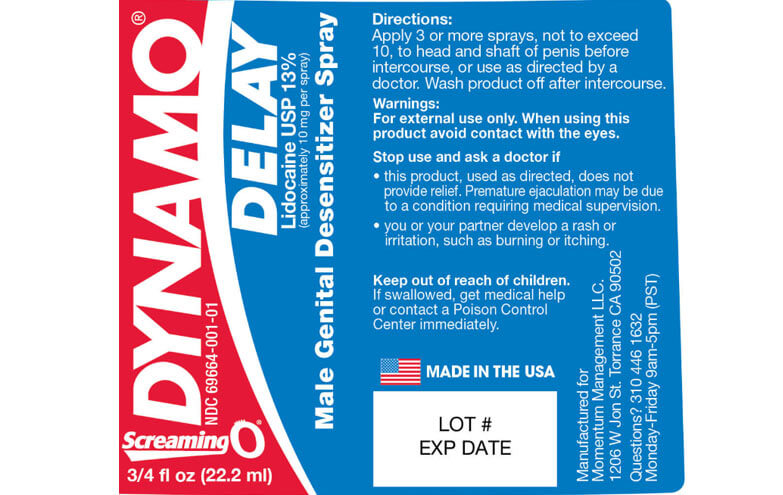 Chai xịt Dynamo Delay Mỹ 22ml Kéo dài cơ hội cực đỉnh