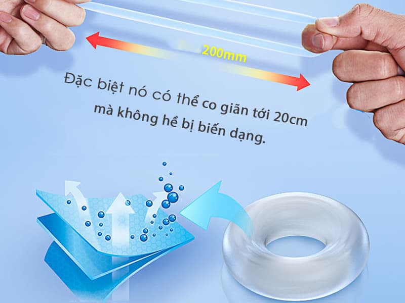 CockTen Vòng Đeo Dương Vật Silicon Trong Suốt Tăng Khoái Cảm Nam