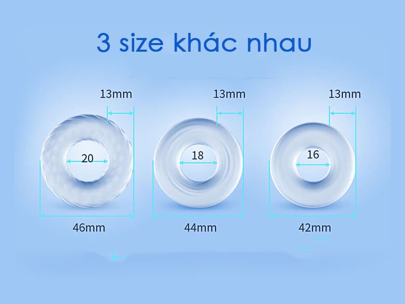 CockTen Vòng Đeo Dương Vật Silicon Trong Suốt Tăng Khoái Cảm Nam