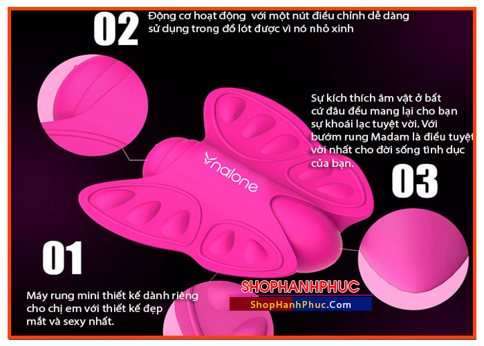 NaLoMo SHP748 Đồ Chơi Người Lớn Hình Bướm Rung Cao Cấp Giảm Giá
