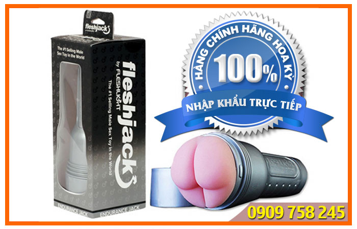 FleshJack Đèn Pin Mông Giả Silicon Mềm Mịn Rung Đa Cấp Anh Em