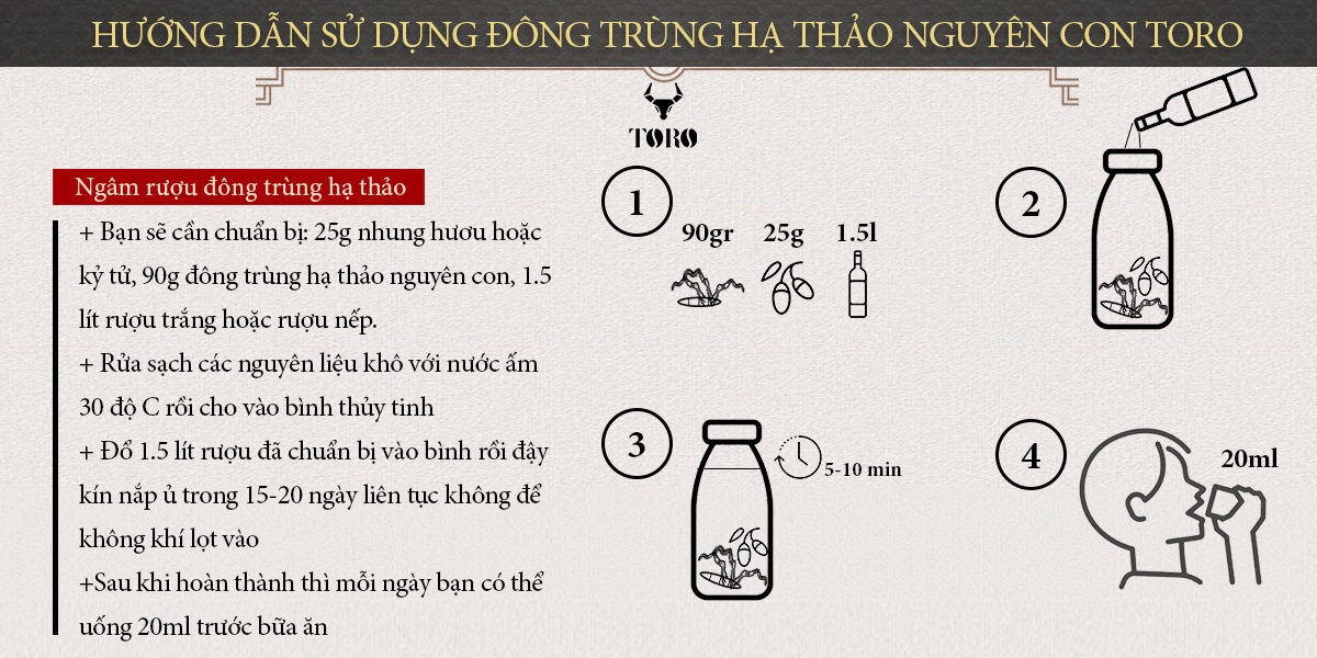 Đông trùng hạ thảo nguyên con 5g Bồi bổ sinh lý Tăng sức khỏe Đông trùng hạ thảo nguyên con 5g Bồi bổ sinh lý Tăng sức khỏe