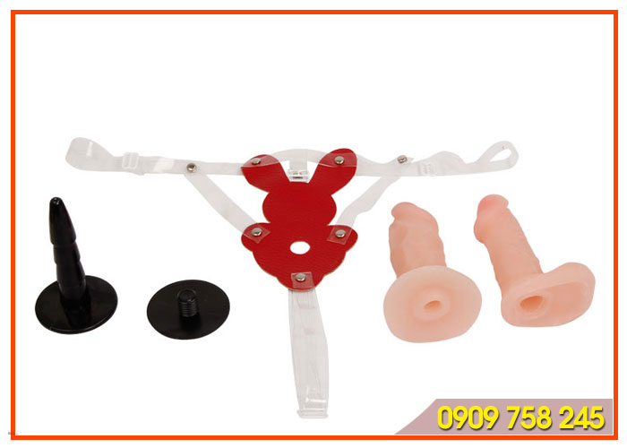 Dương vật giả dây đeo 2 đầu silicon mềm kích thích cực mạnh cho Les