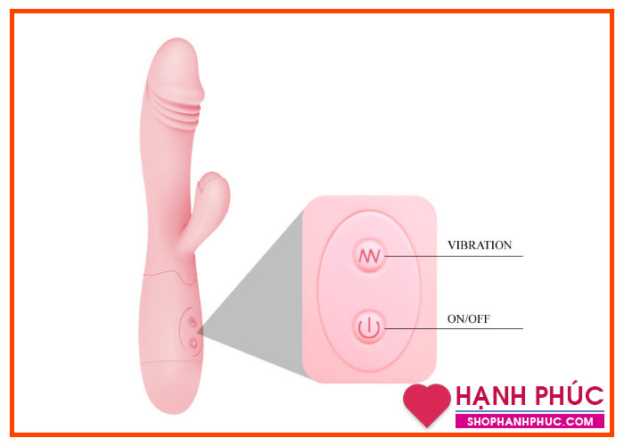 Dương Vật Giả Hồng Đa Năng Có Ngón Phụ Kích Thích Cực Mạnh SHP842
