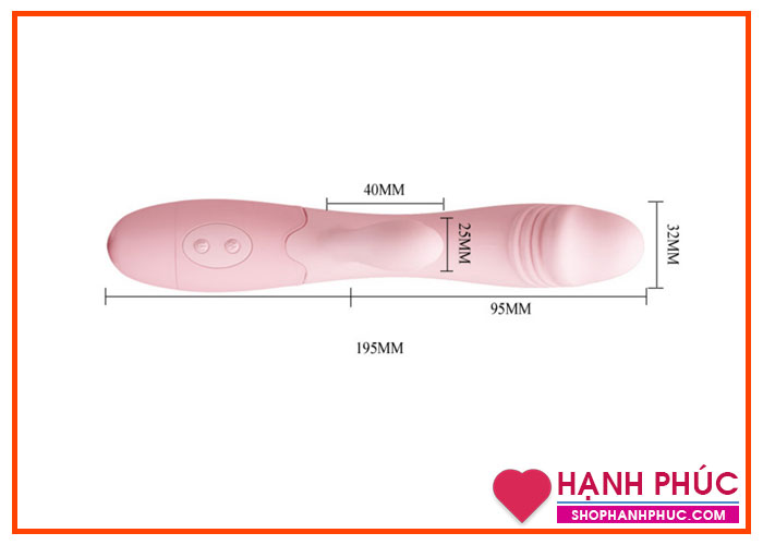 Dương Vật Giả Hồng Đa Năng Có Ngón Phụ Kích Thích Cực Mạnh SHP842