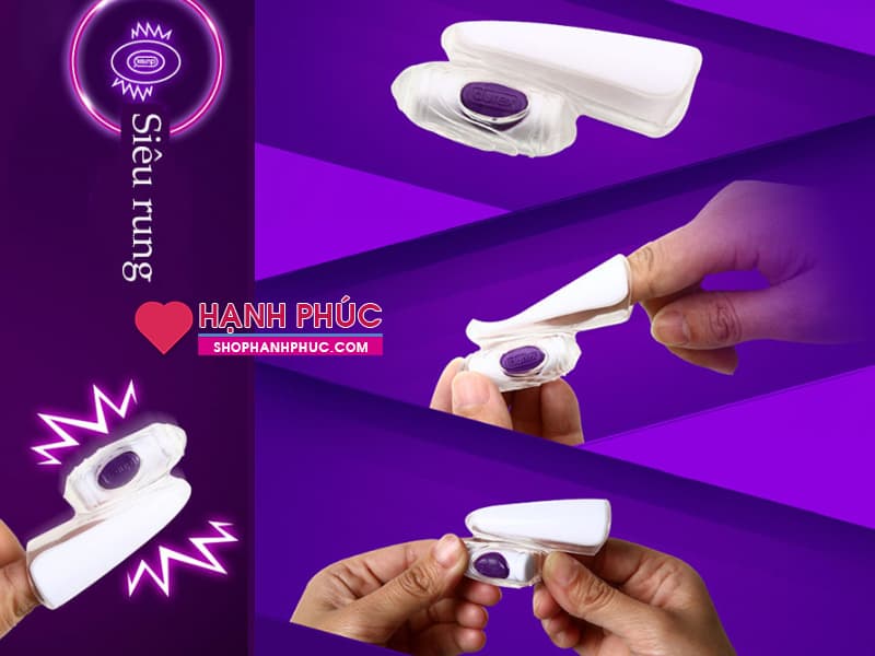 Durex Play Finger Máy Rung Đeo Ngón Tay Mini Hút Mạnh, Sướng