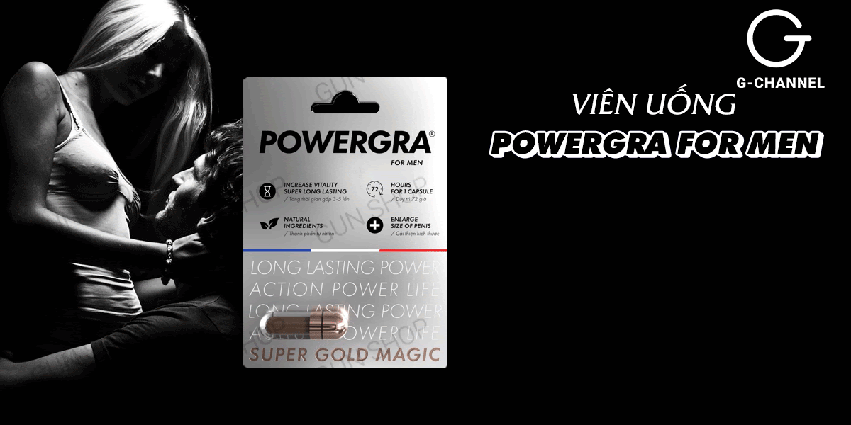 Viên uống Powergra tăng kích thước kéo dài thời gian hiệu quả