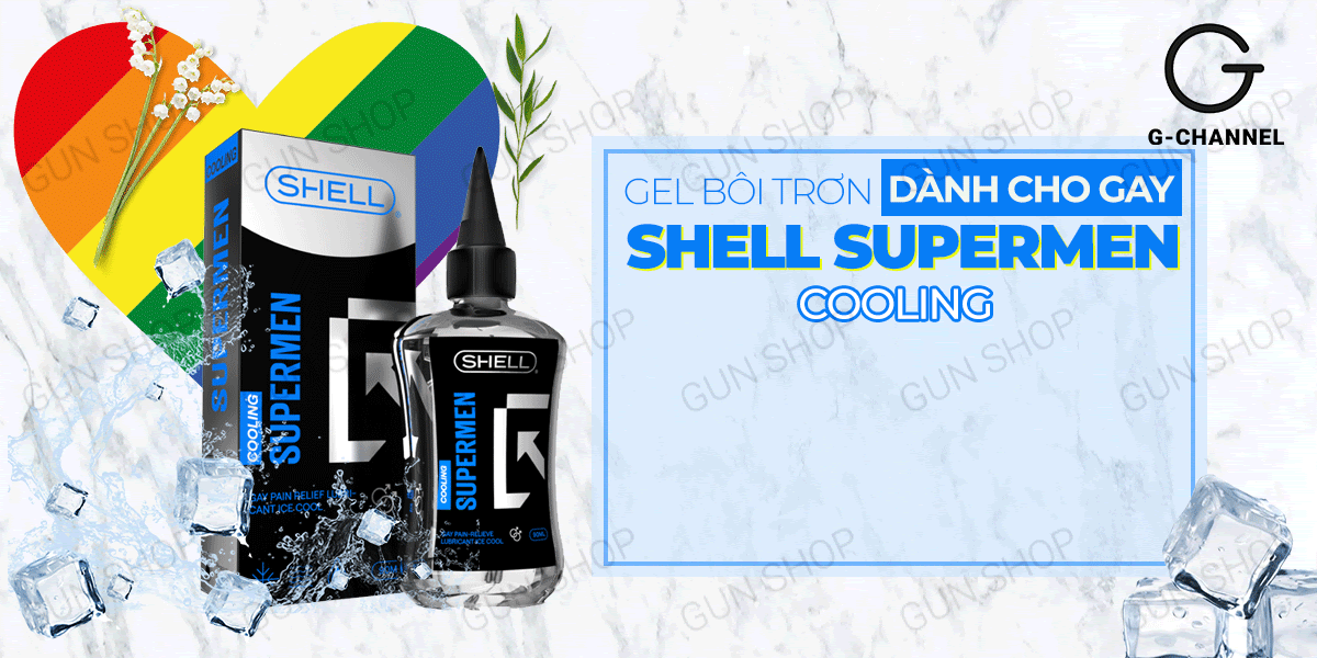 Gel bôi trơn hậu môn Shell Supermen Cooling 90ml dịu nhẹ dễ chịu Gel bôi trơn hậu môn Shell Supermen Cooling 90ml dịu nhẹ dễ chịu