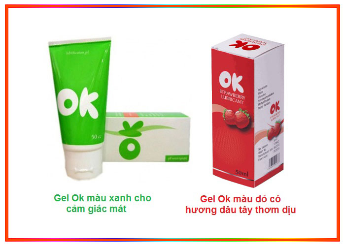 Gel bôi trơn OK gốc nước an toàn tăng ẩm giảm khô rát âm đạo