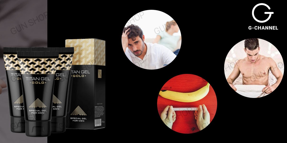 Gel bôi trơn Titan Gold tăng kích thước mạnh mẽ chai 50ml Gel bôi trơn Titan Gold tăng kích thước mạnh mẽ chai 50ml