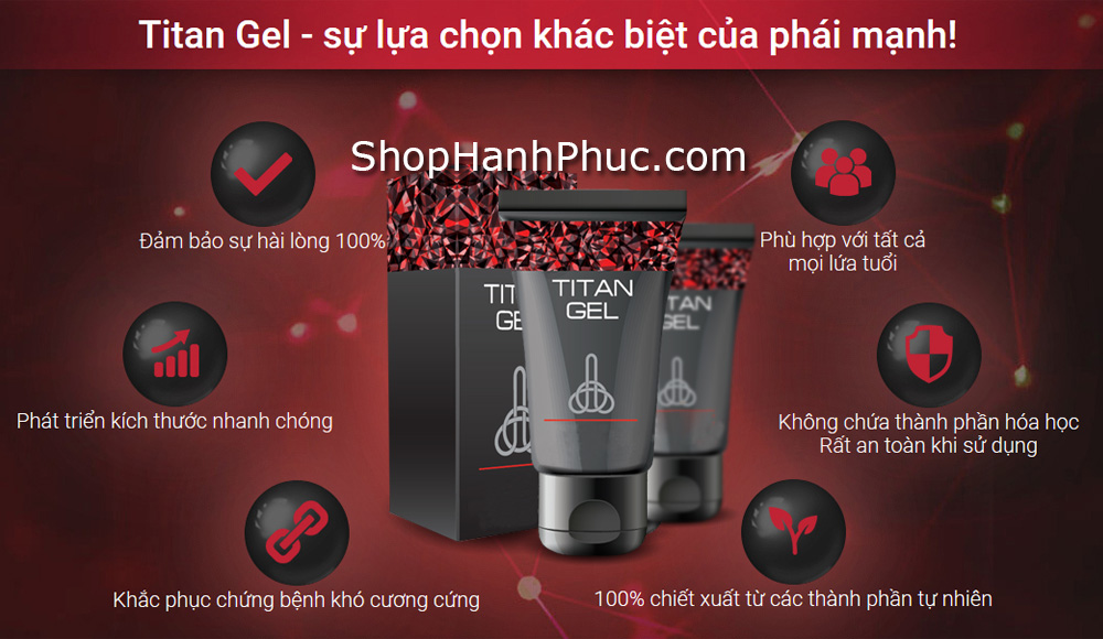 Gel bôi trơn Titan tăng kích thước hiệu quả chính hãng 50ml