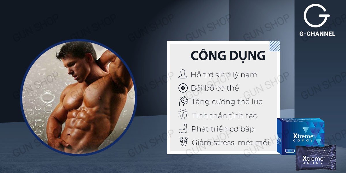 Kẹo nhân sâm Xtreme tăng sinh lý mạnh mẽ sung mãn ngày Kẹo nhân sâm Xtreme tăng sinh lý mạnh mẽ sung mãn ngày
