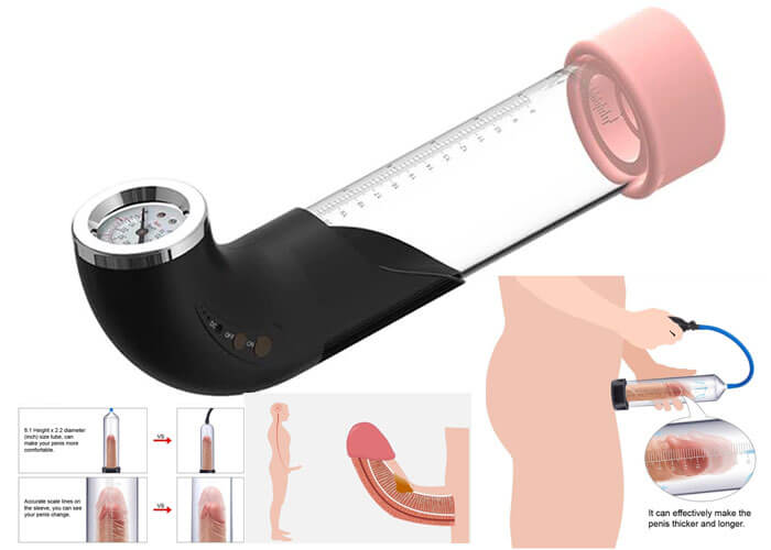 Big Men Pump máy tập kéo dài dương vật tự động an toàn hiệu quả