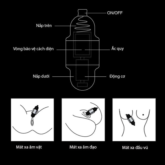 Naloci Xoti Cục Rung Móc Khóa Đa Năng Thời Trang Siêu Bền An Toàn