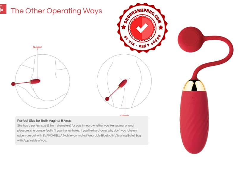 Trứng Rung Không Dây Svakom Ella Cao Cấp Siêu Hiện Đại Cho Nữ Trứng Rung Không Dây Svakom Ella Cao Cấp Siêu Hiện Đại Cho Nữ