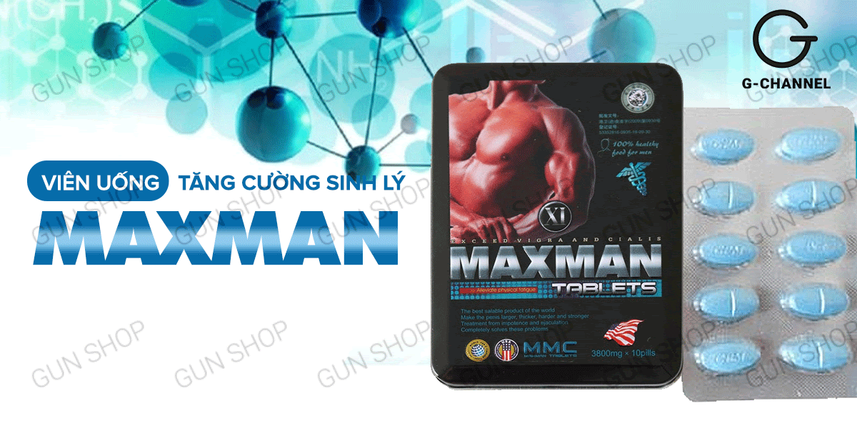 Maxman chính hãng kéo dài thời gian tăng cường sinh lý hộp 10 viên