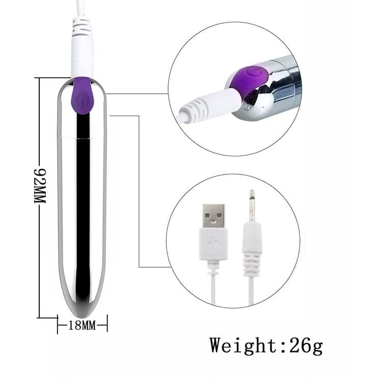 Trứng Rung Viên Đạn Inox SHP1218 Không Dây Chống Nước Đa Chế Độ