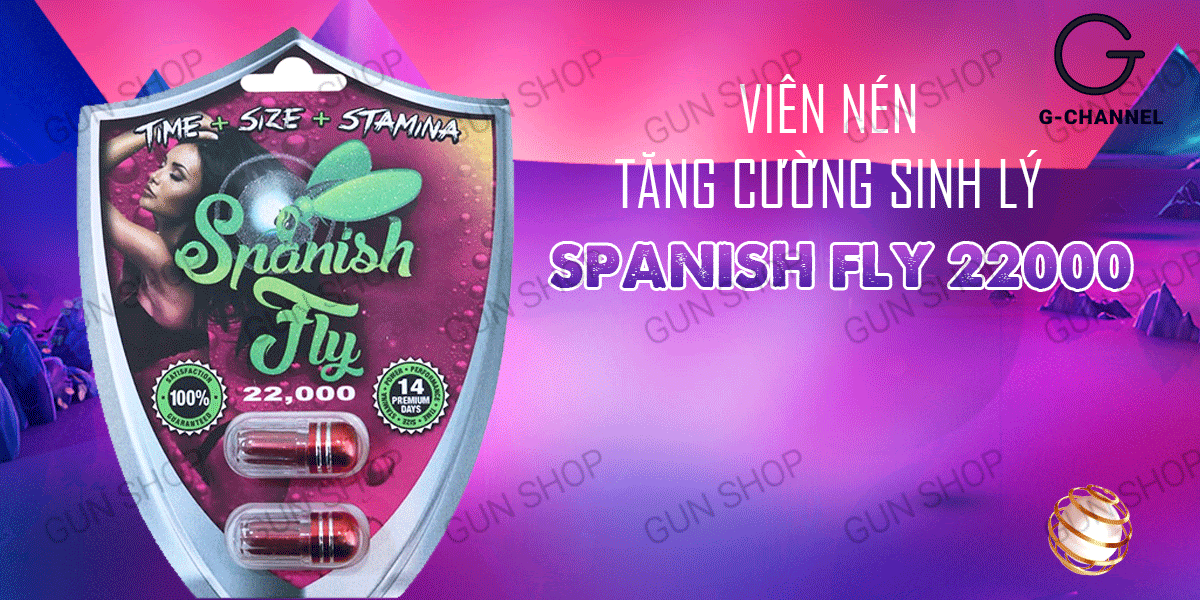 Viên uống cường dương Spanish Fly 22000 tăng sinh lý mạnh mẽ vỉ 2 viên