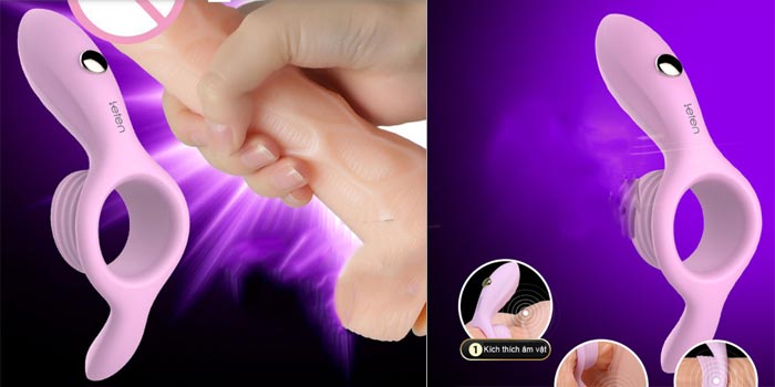 Vòng Rung Điểm G Leten Quai Đeo Lưỡi Liếm Hấp Dẫn Kích Thích