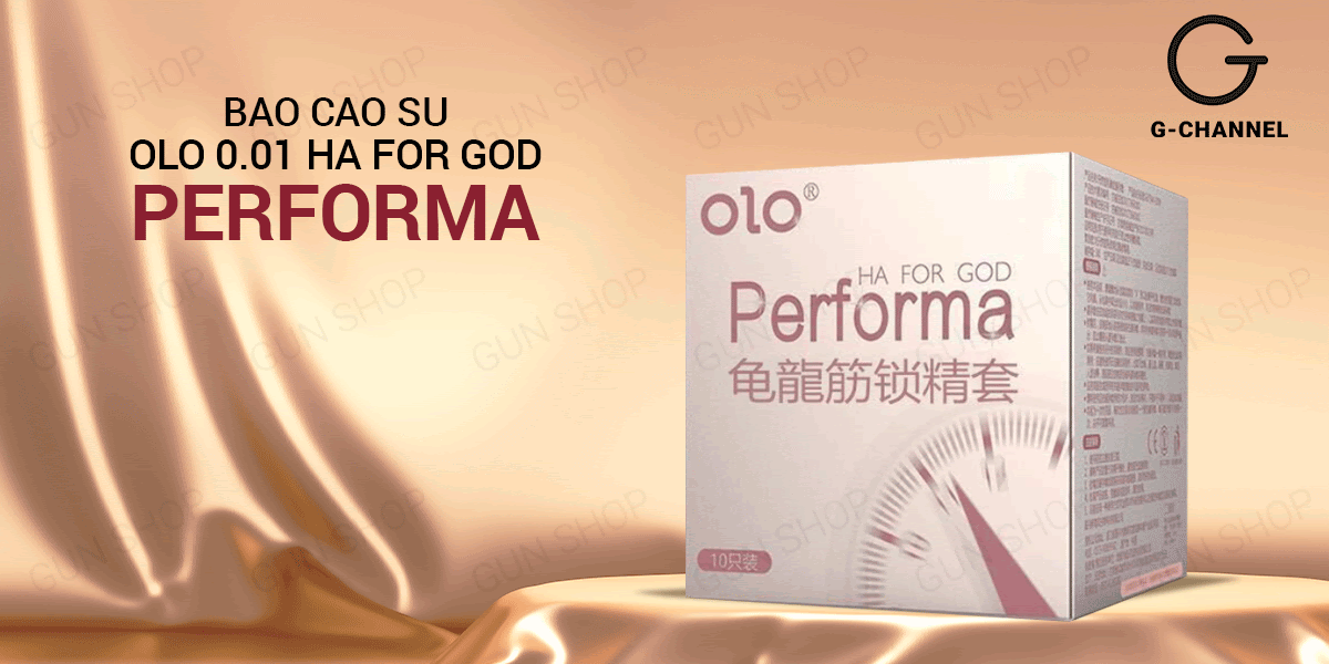  Sỉ Bao cao su OLO 0.01 Performa Ha For God - Siêu mỏng kéo dài thời gian - Hộp 10 cái chính hãng