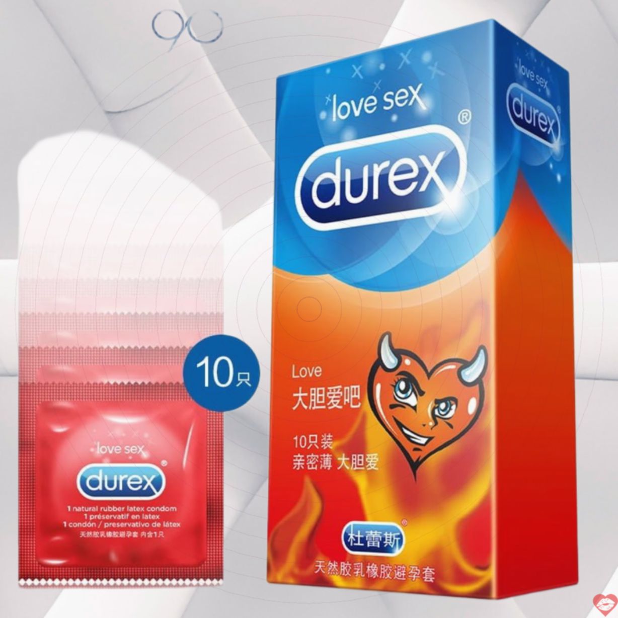 Bao cao su siêu mỏng Durex Love SHP492 an toàn kích thích thăng hoa 