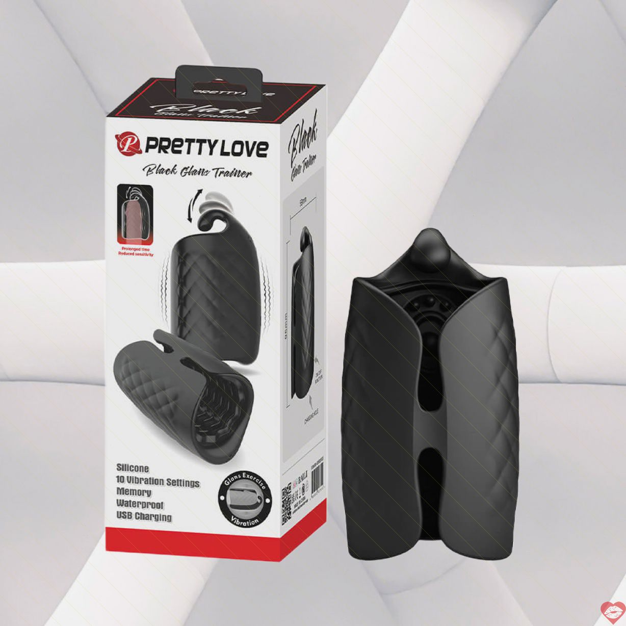 Máy tập tăng kích thước dương vật Pretty Love Black Glans Trainer cao cấp 