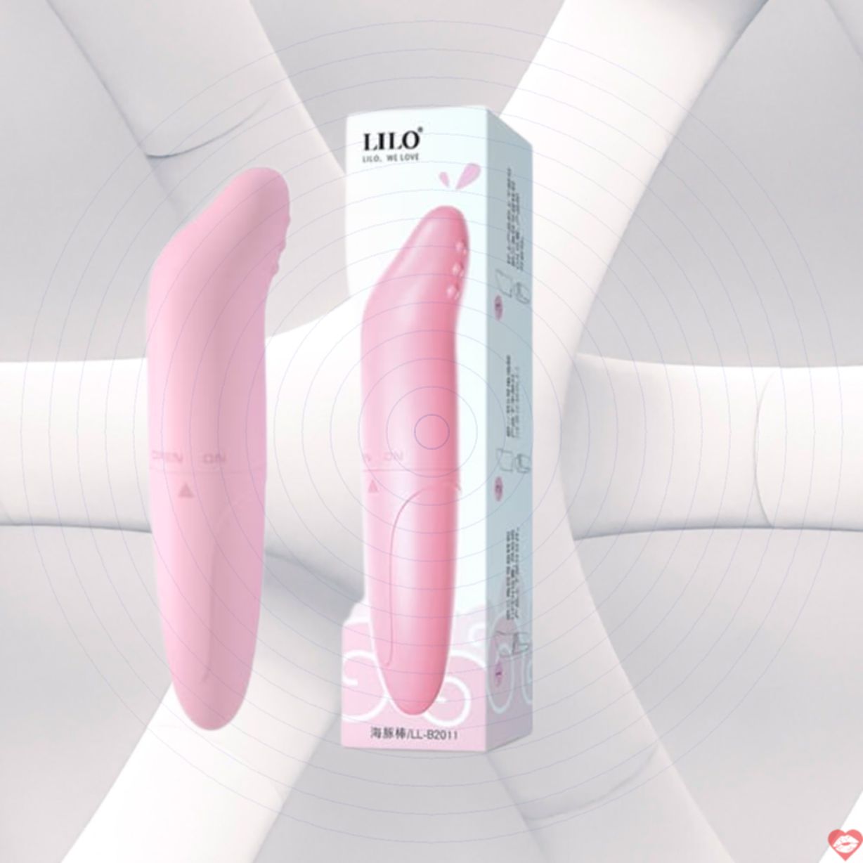 Máy Rung Cá Heo Mini Đầu Gai Hồng Siêu Mạnh Kích Thích SHP1223 